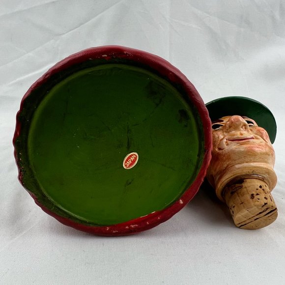 Vintage Ceramic Irish Man in Tweed Wine Liquor Decanter with Carved Stopper - Picture 12 of 13